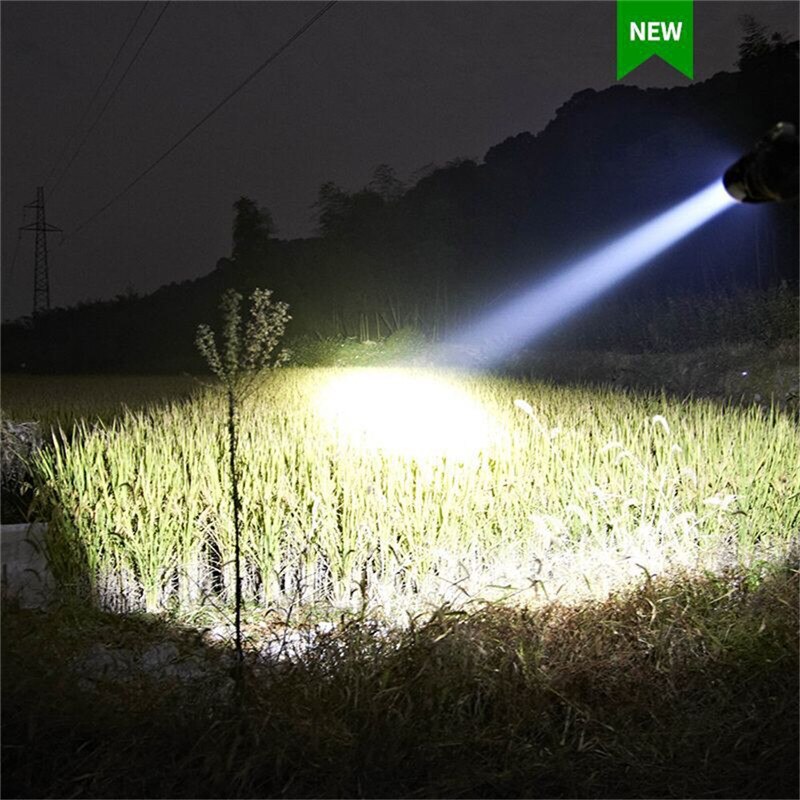 280W Long Use LED Torch Camping Water Resistant Search Light Powerful Lantern With Side Night light Handle Spot Lamp 18650