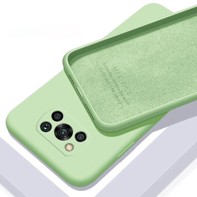 Nowy pokrowiec na telefon do Xiaomi Poco X3 Nfc M3 F2 Pro globalny oryginalny miękki płynny silikonowy aparat ochronny tylne okładki: poco F2 pro / Green