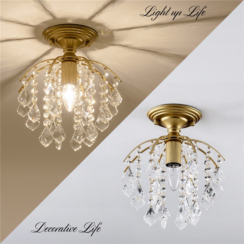 Moderne minimalistisk krystal loftslampe indendørs belysning nordisk boligindretning luksus stue soveværelse pedant lys