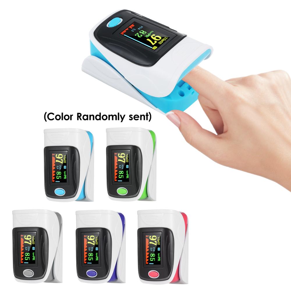 Pulsossimetro portatile pulsossimetro digitale per uso domestico ossigeno nel sangue misuratore di saturazione della frequenza cardiaca Spo2 PR Monitor per dito per la casa