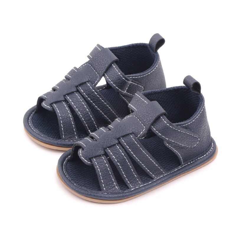 Zomer Kinderen Baby Boy Hollow Ademende Sandalen Peuter Rubberen Zool Anit-Slip Wandelaars Schoenen Baby Sandaal 0-18M: DL / 0-6 months