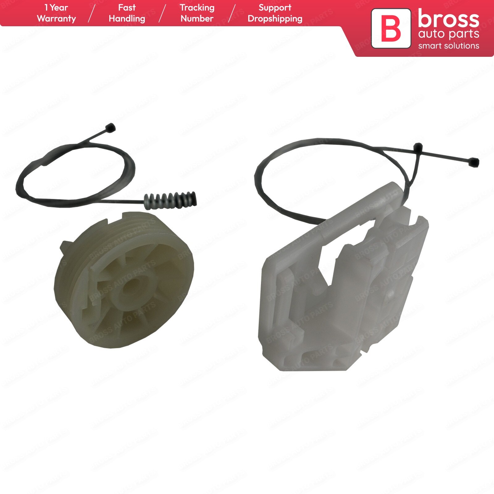 Bross Auto Parts BWR271 Electrical Power Window Regulator Repair Kit Rear Right Door for Renault Megane MK2 2002 Top Store