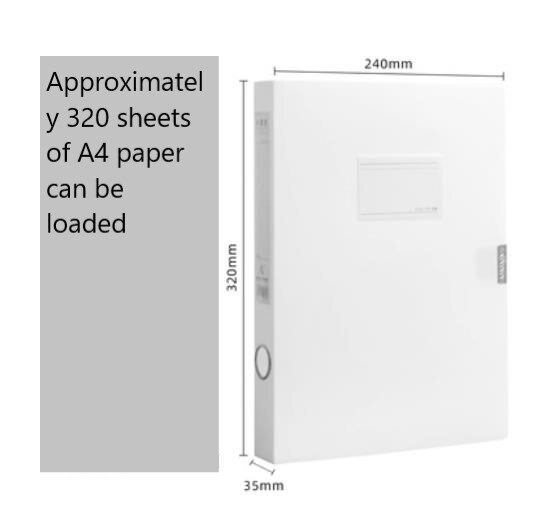 Either black or white A4 data box large capacity file box thick folder storage box A4 box office supplies: 4