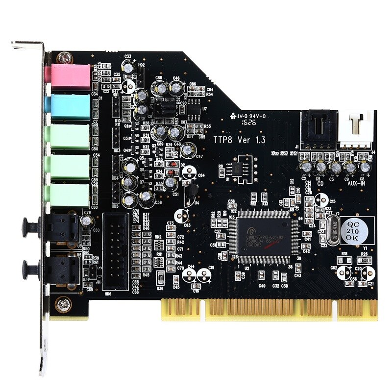 Carte son Terratec AUREON 5.1 SUN PCI intégrée, carte son de , entrée et sortie Fiber et entrée Microphone