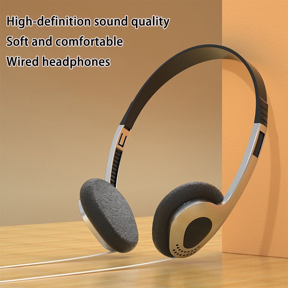 Retro Wired Headphones MP3 Wired Connection Music Hip Hop Trends Walkman Earphone Over Ear Earbud Personality Sports Headphones