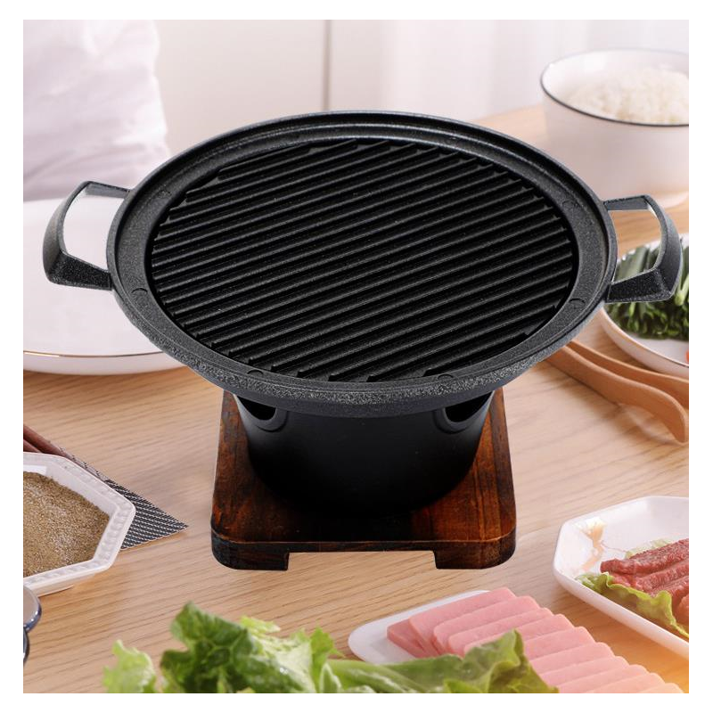 Mini barbacoa de estilo japonés, estufa de Alcohol, individual, sin humo, placa de parrilla para barbacoa al aire libre, herramientas de carne