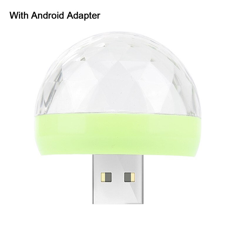Portable USB Disco Connected Phone Family Magic Ball Light Party Club USB Light Stage Light Android / Huawei / Apple USB Plug: Green / iphone