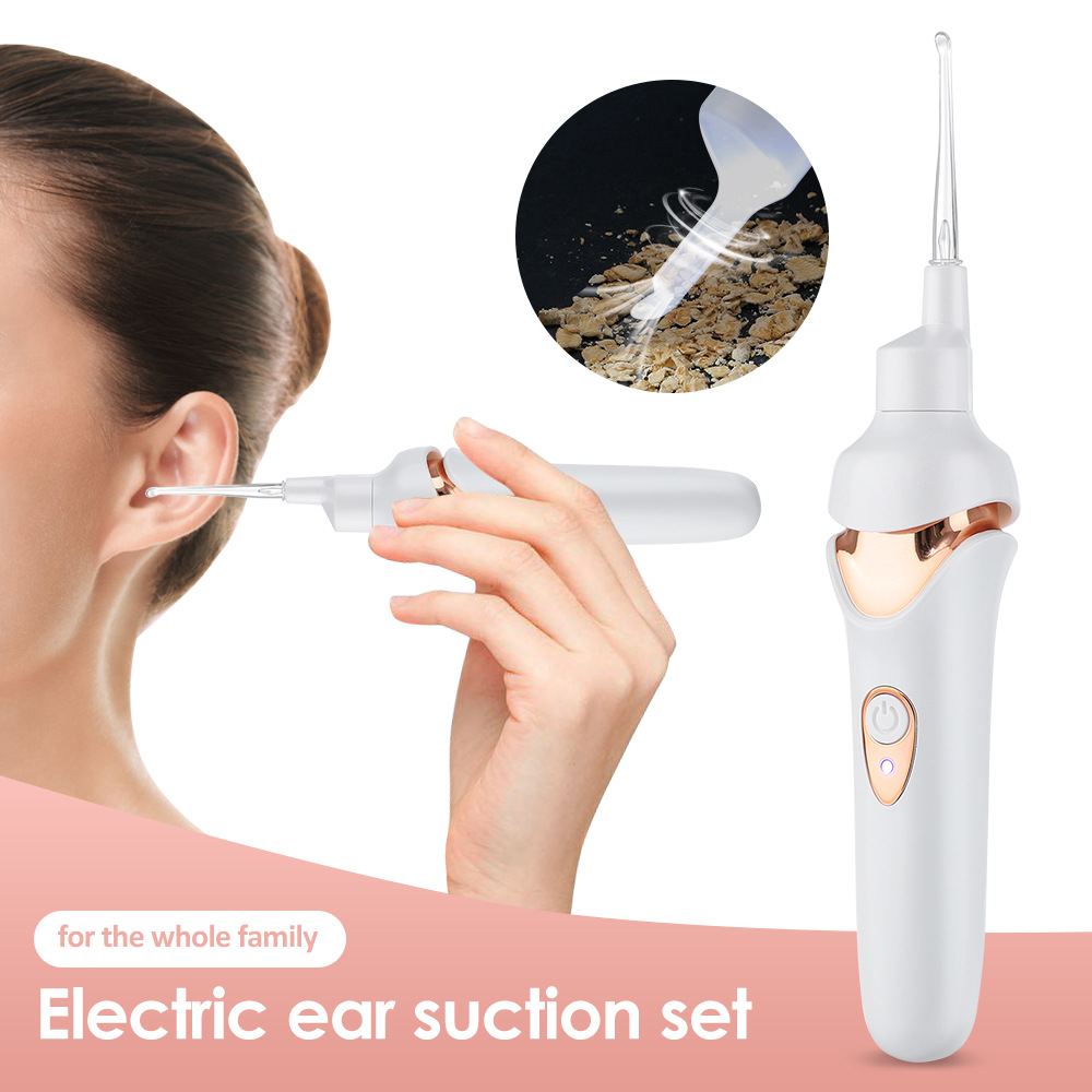 Electric Glow Safe Vibration Painless Vacuum Ear Wax Pickup Cleaner Remover Spiral Ear Cleaning Device Wax Pickup Ear Pick
