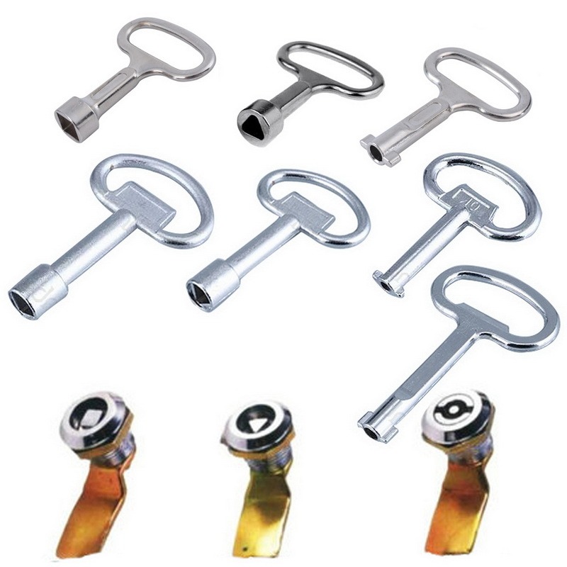 Llave Universal multifunción, llave de Metro, trenes, cerradura de puerta de ascensor, llaves de gabinete eléctricas para cerradura de Panel Triangular #, 1 ud.