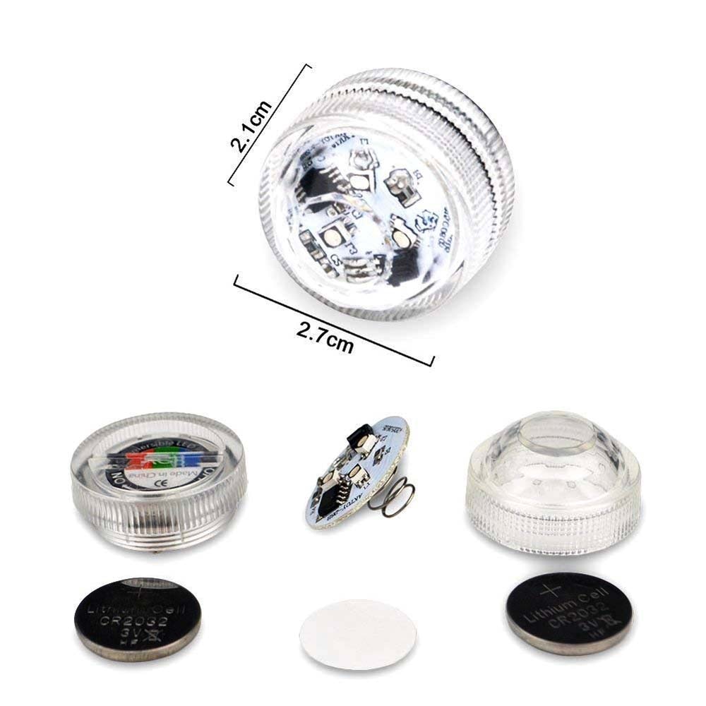 20 stk/parti nedsænket led fyrfadslys mini bordlamper med batteri festartikler julevase papir lanterne dekorationslamper