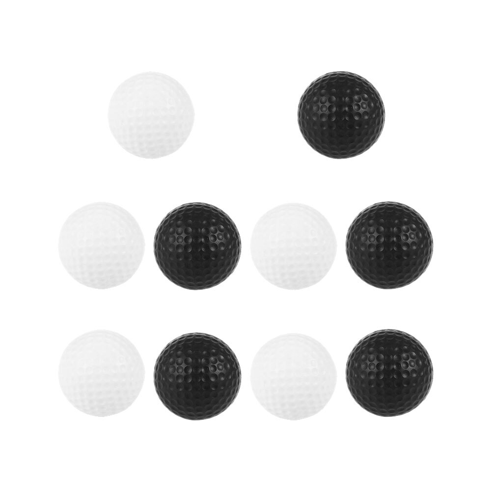10 st barn golfbollar elastisk pu svamp golfbollar för för lek eller träning: Svart vit