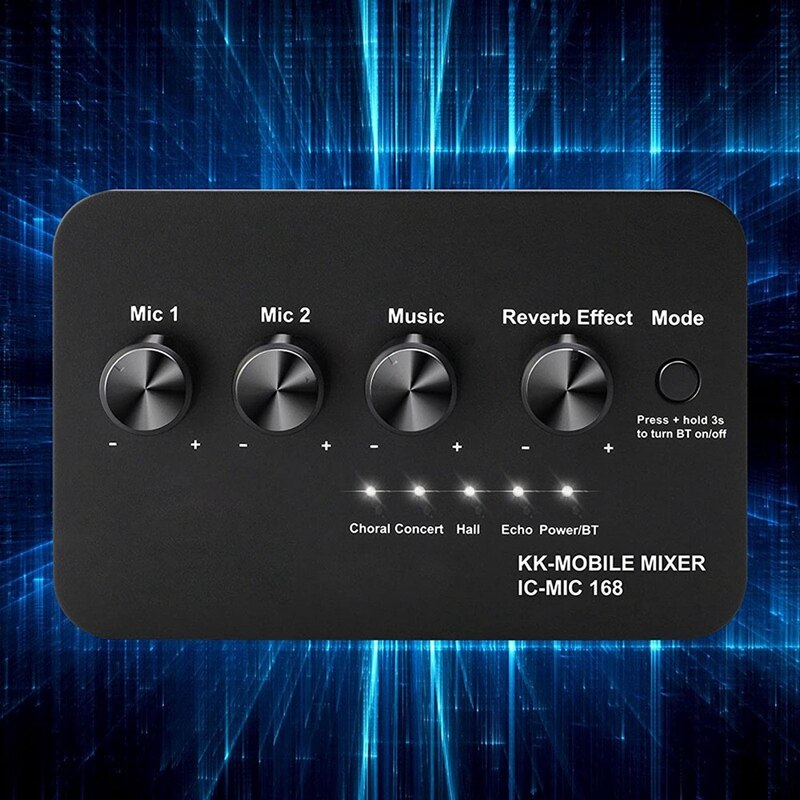 Karaoke Microphone Mixer,Portable Singing Recorder With UHF Wireless Mic,For PC,DVD Player,For Conference,KTV,Party,Etc