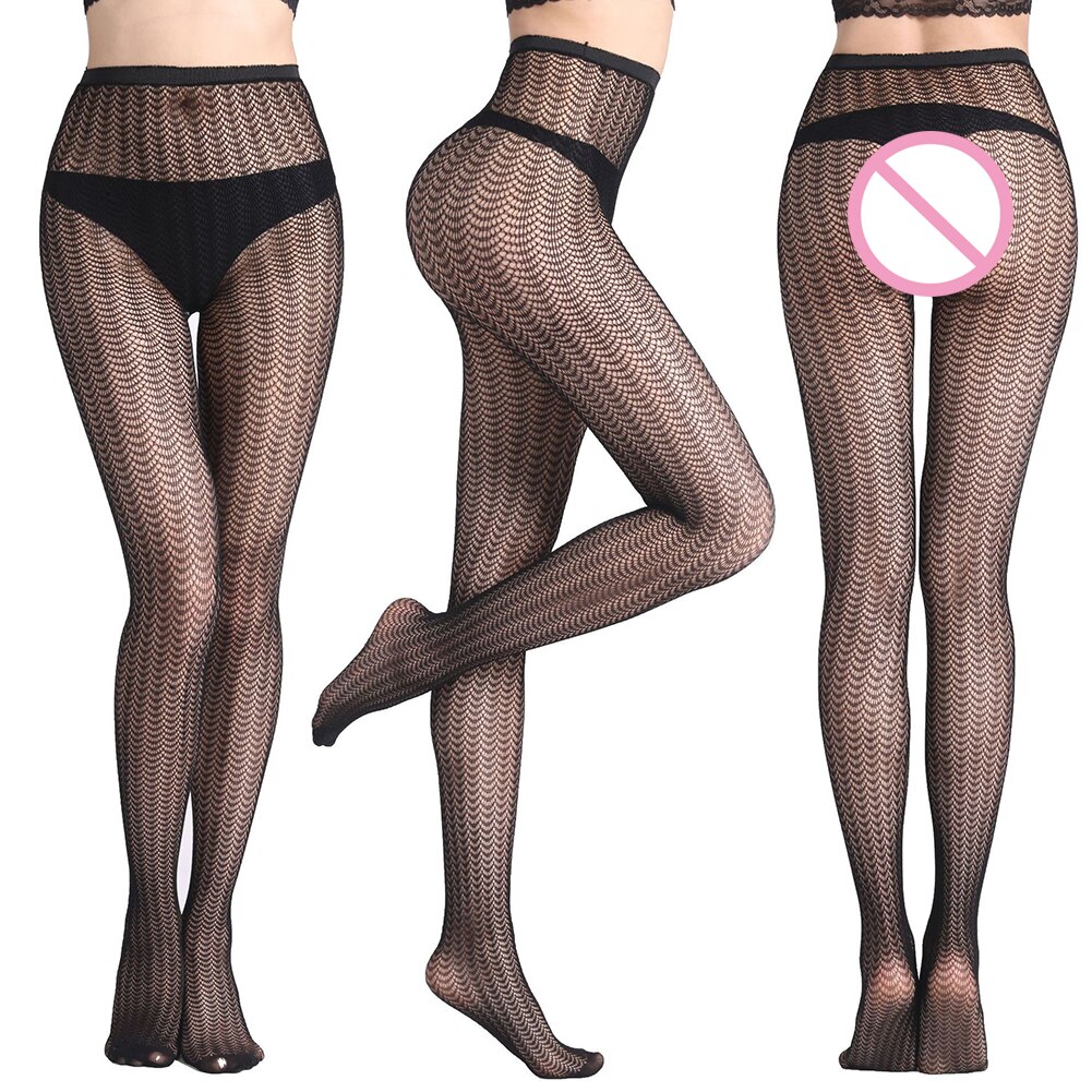 5pcs/set Women Pantyhose One Size Nylon Cross Mesh Comfortable High Waist Daily Thin Sexy Jacquard Fishnet Stockings