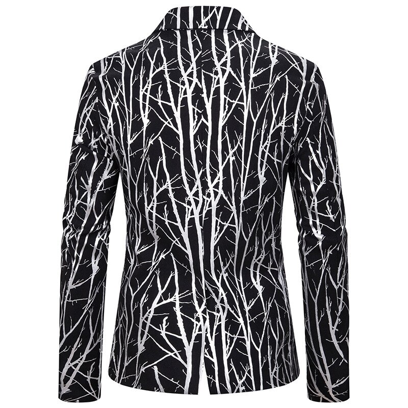 European and American men's suits Slim branches bronzing printing suit dress gown costume coat