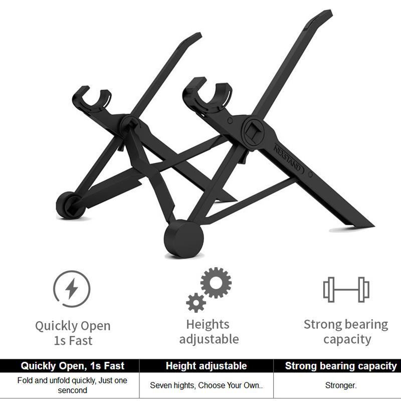NEXSTAND K2 Laptop Stand Folding Portable Laptop Stand Viewing Angle Height Adjustable Bracket Laptop Accessories Notebook Stand