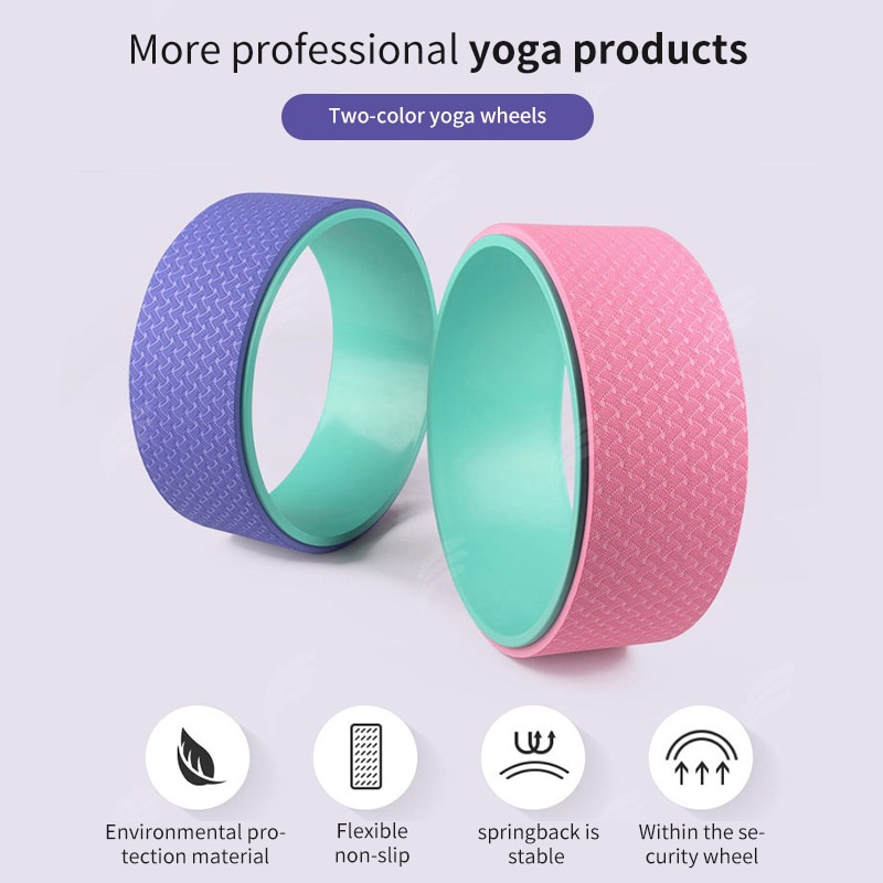 Wolface Yoga Pilates Cirkel Tpe Yoga Fitness Roller Wiel Terug Training Tool Afslanken Magic Taille Vorm Pilates Ring Yoga Wiel