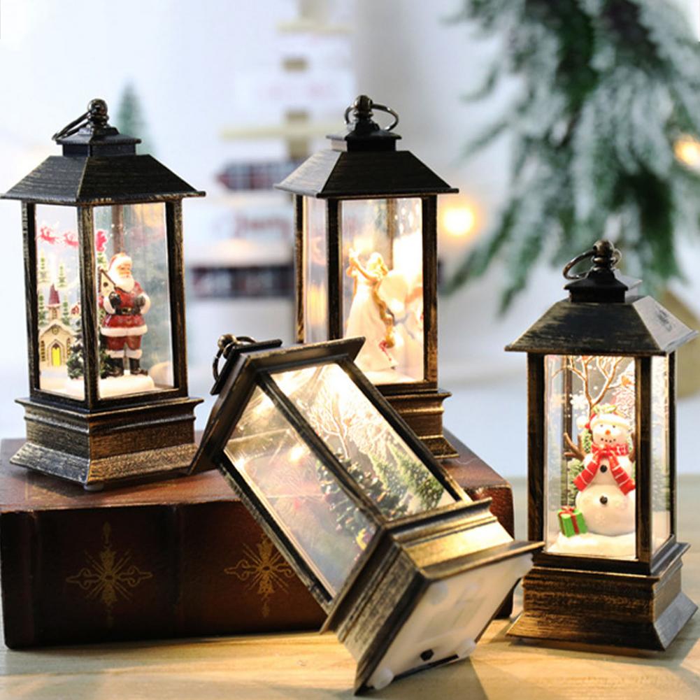Weihnachten Laterne Licht Weihnachten Dekorationen Für Haus Laterne LED Kerze Licht Kerzen Xmass Baum Ornamente Kerst Neue Jahr