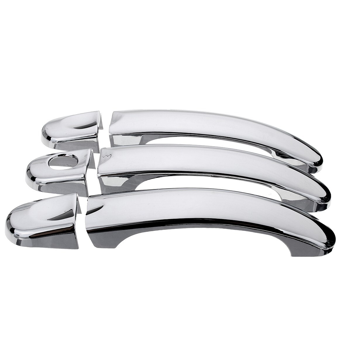 6x krom 3 dørhåndtak deksel trim sett for vw transporter  t5 caravelle caddy multivan 2003