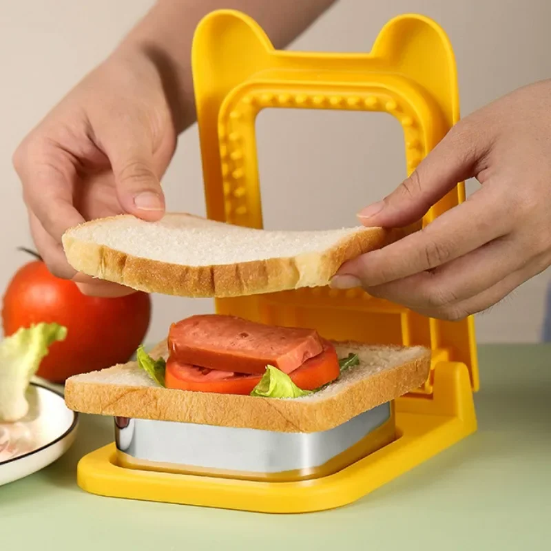 Sandwichera para desayuno, molde para pan, troquel de corte de pan tostado, cortador de galletas, postre de desayuno, herramienta DIY, utensilios de cocina