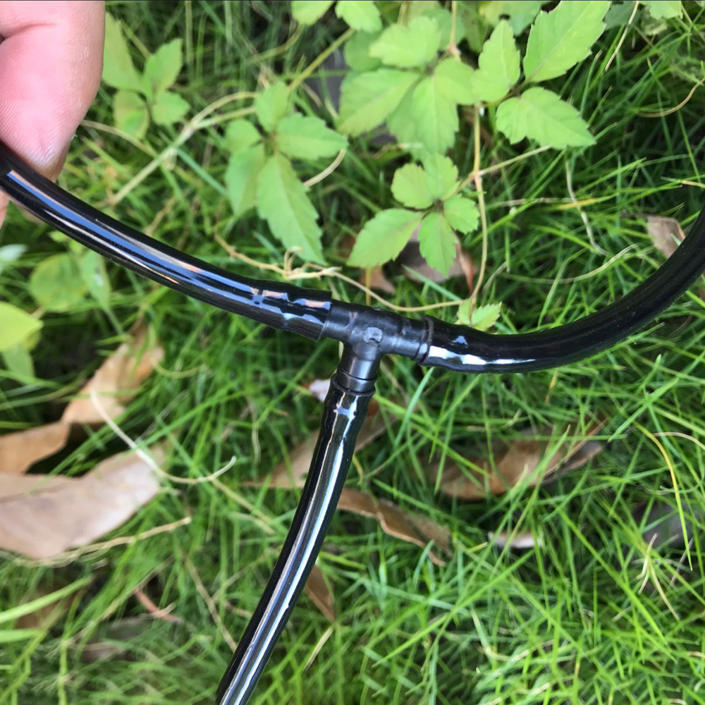 10-100M 4/7mm Garden Watering PVC Hose Pipe Micro Irrigation Tubing Sprinkler w/ 1/2'' &amp; 3/4'' 2-Way Barbed Outlets Connector