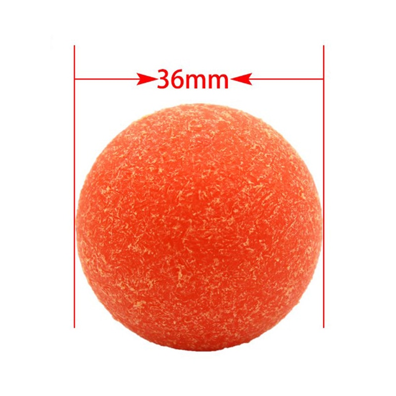 Ballon de football de table orange en plastique solide, 2 pièces, 36mm 1.42 ", surface rugueuse, baby foot 09