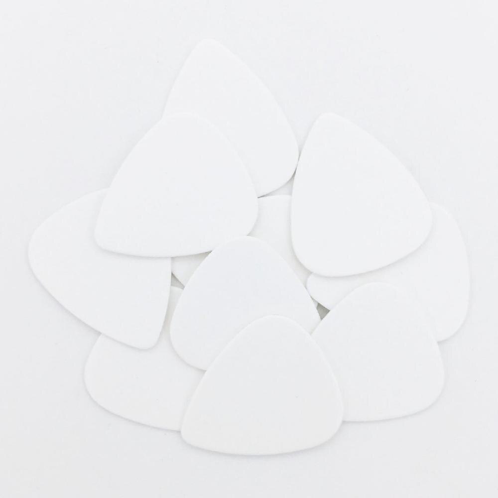 50 stuks 0.96mm Celluloid Plectrum Mediator voor Akoestische Elektrische-10 Kleuren Custom: 50pcs Solid White