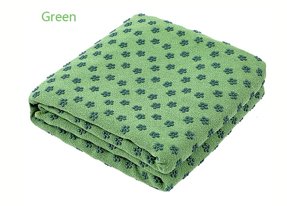 Non Slip Yoga Mat Cover Handdoek Anti Slip Microfiber Yoga Mat Maat 183Cm * 61Cm 72 ''X 24'' Handdoeken Pilates Dekens Fitness: green