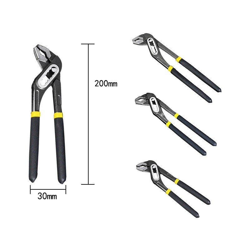 multifunctional plier 8" Water Pump Pliers Quick-release Plumbing Pliers Straight Jaw Groove Joint Plier Set