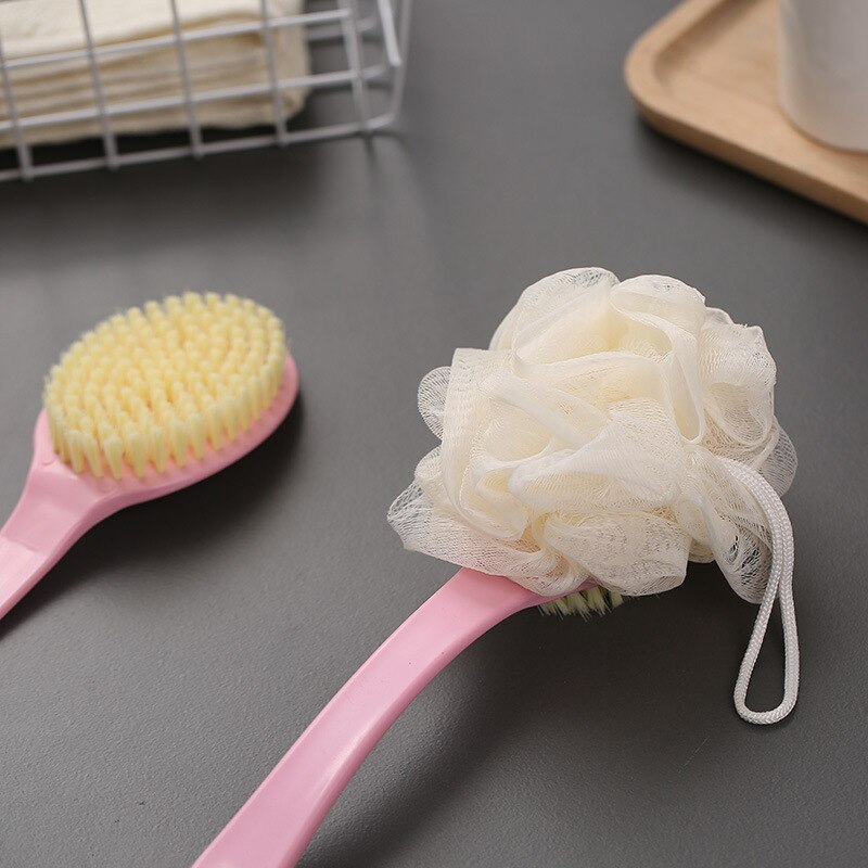 Long-handled Soft Hair Bathing Back Scrubbing Brush Scrubbing Artifact Bath Brush Scrubbing Towel Household Bathroom Supplies