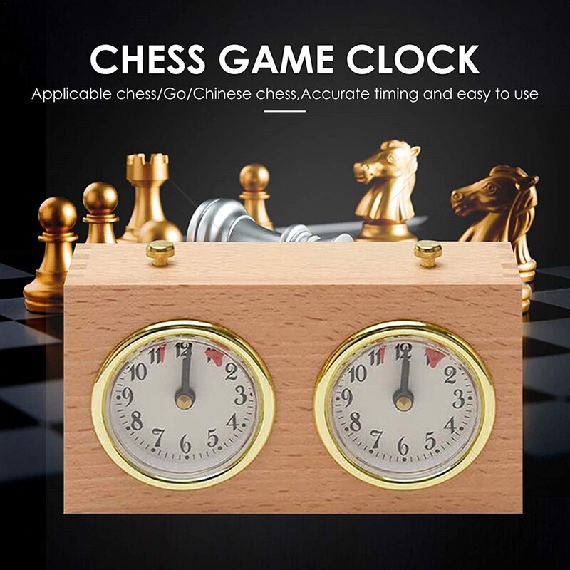 Chess Timer, Digital International Chess Clock, Wooden Count Up Down Chess Timer, Portable Chess Timer