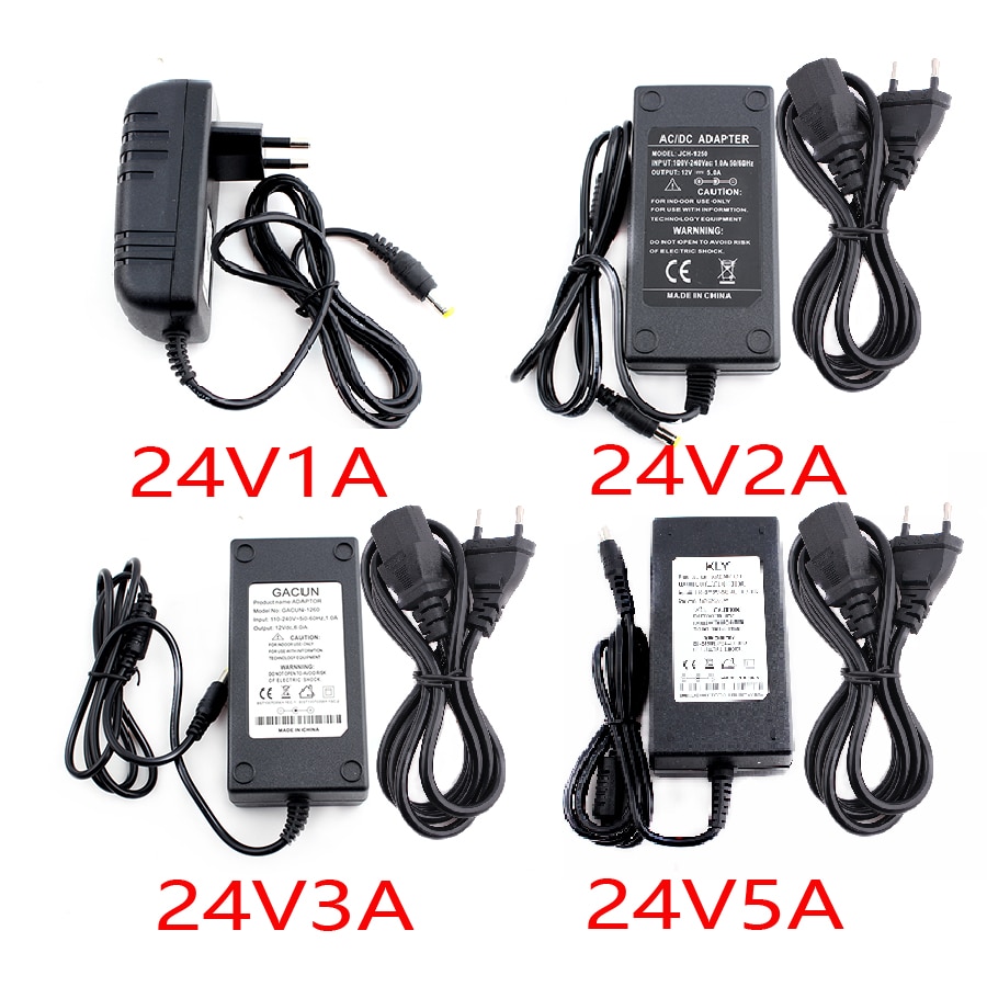 Universal strömadapter 24v led laddning eu us-kontakt 1a 2a 3a 4a 5a 6a 8a ac  dc 220v to 24v strömadapter 24 v volt för led strip