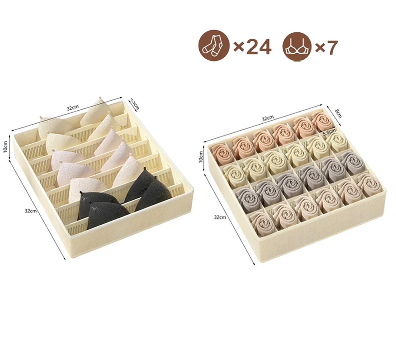 1-2Stck Unterwäsche Lagerung Boxen Socken Kleidung Lagerung Organizer Vlies Stoff Schublade Typ Höschen Drei-stück einstellen Kasten Kasten Hause: Pflaume