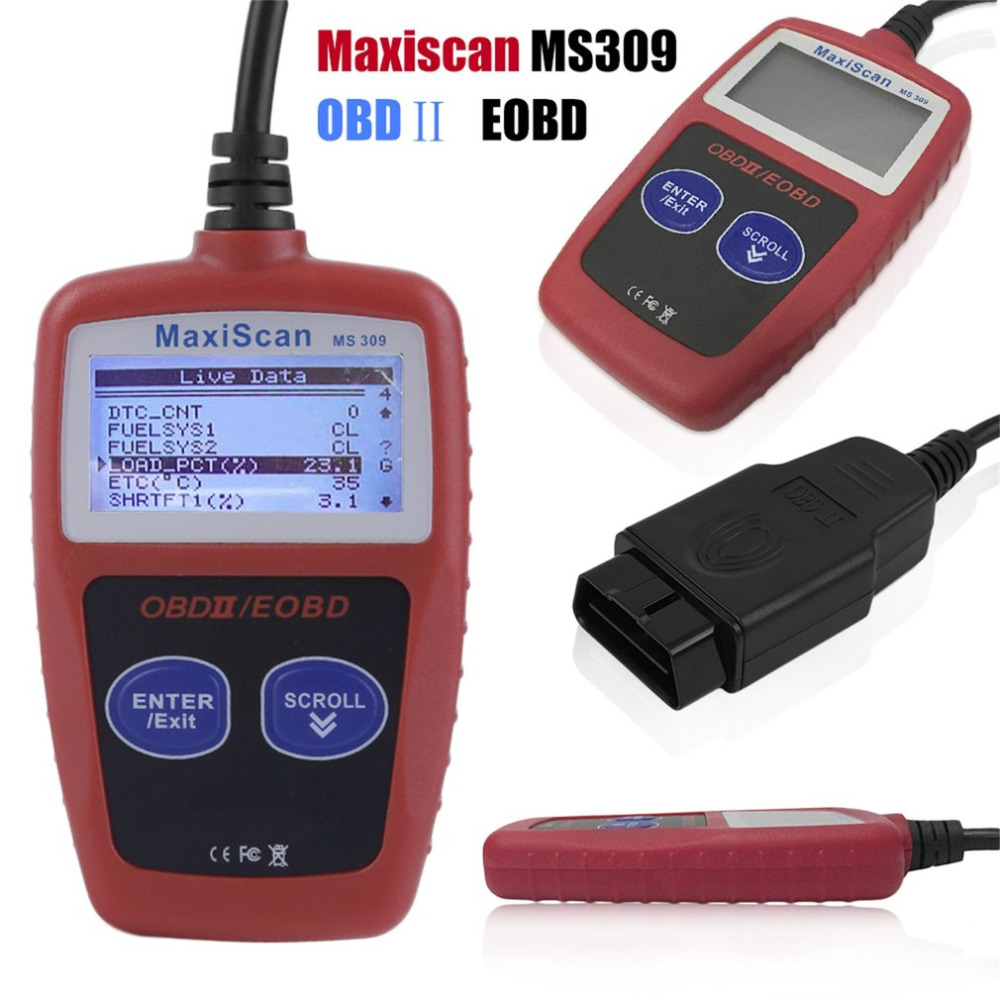 MS309 OBD2 Auto Diagnose Tool Code Scanner Reader Engine Fault Code Reader Professionele Auto Diagnostische Detector