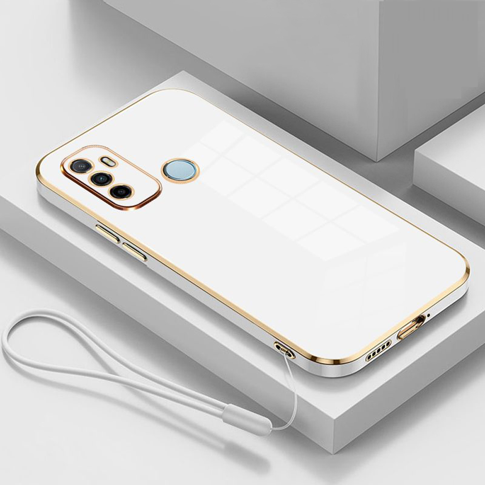 Para Oppo A53 funda oppo A53S protección de cámara CPH2127 CPH2131 CPH2139 CPH2135 funda de teléfono dura mate transparente a prueba de golpes: ABS / Beige