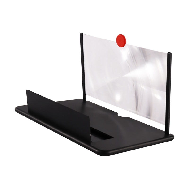 IG-12 Inch Mobile Phone Screen Amplifier HD 3D Video Amplifier Pull-Out Lazy Bracket, for Iphone Sumsang Xiaomi Watching Movie V