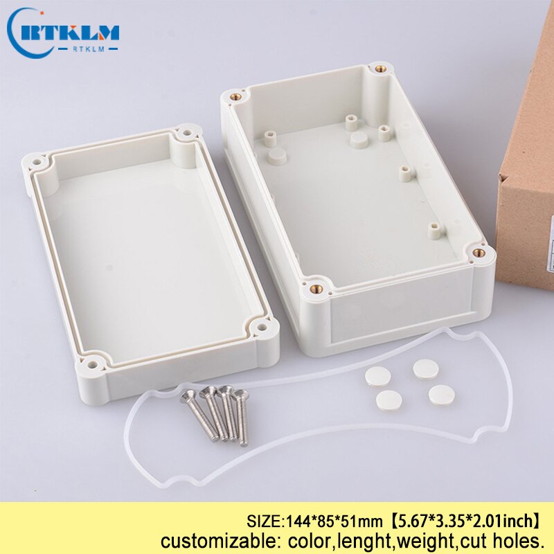 Plastic instrument enclosure Waterproof electronic project box IP68 ABS transparent junction box diy waterproof bx 144*85*51mm