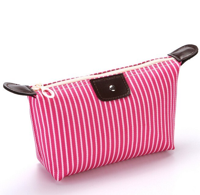 Mode Beauty Oxford Cosmetische Make-up Tas Voor Dame Organizer Rits Handtas Reizen Toilettas Case Pouch: Hot Pink