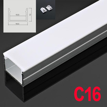 C16 5 Sets 50 cm U-vorm LED Aluminium Channel Systeem Met Diffuse Cover End Caps Aluminium Profiel voor Flexibele LED Strip Licht