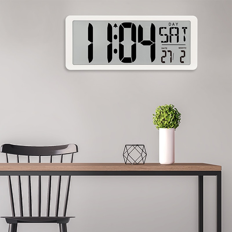 LED Digital Wall Clock Large Number Time Display Alarm Clocks with Date Temperature Table Watch Electronic Clock Horloge Murale