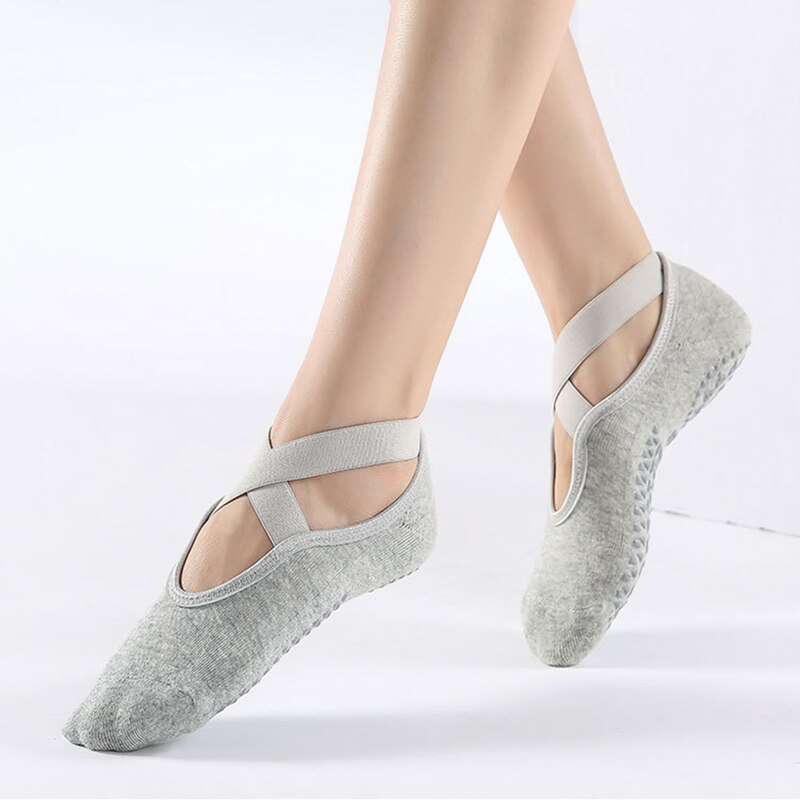 1PC calzini antiscivolo per Yoga da donna calzini antiscivolo in Silicone senza schienale ventilazione da donna balletto danza palestra Fitness Pilates calzini in cotone