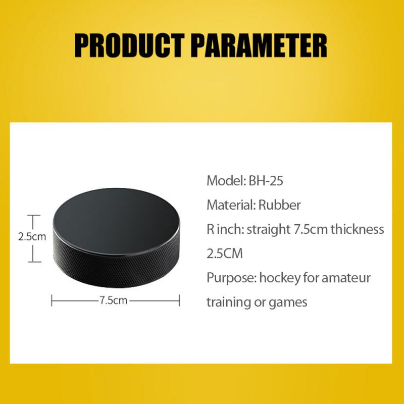 2pcs Ice Hockey Ball Training Hockey Ball Rubber Black Ice Hockey for Daily Training or Competition Sports Training