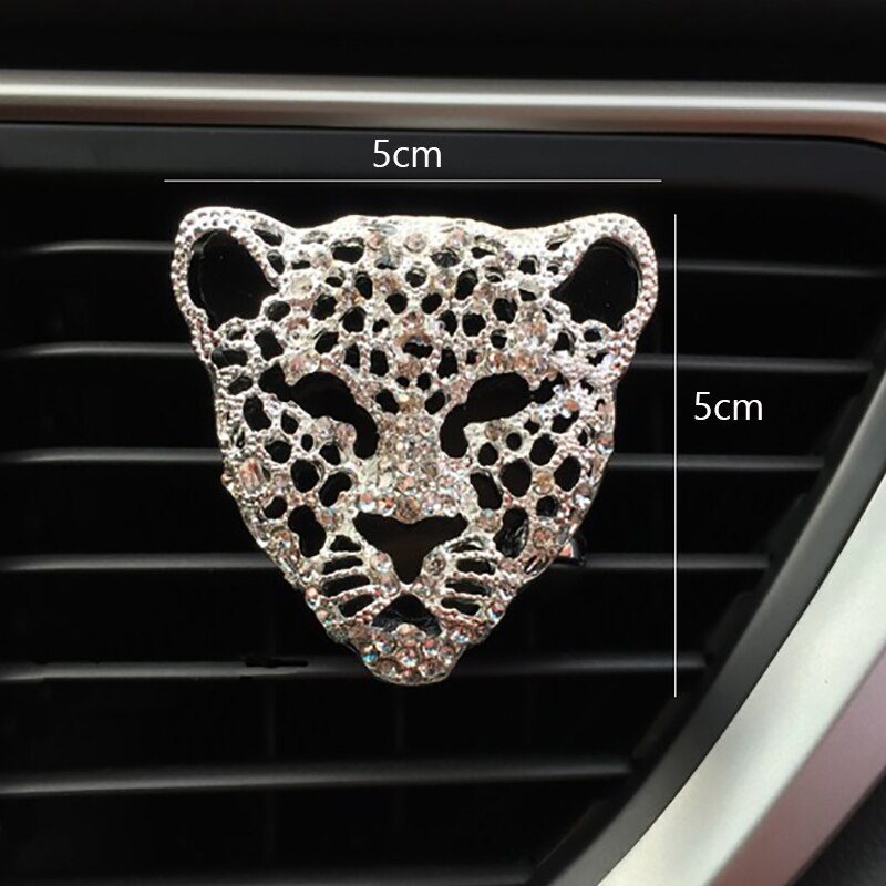 Ambientador de aire para decoración Interior de coche, difusor de Aroma, Clip de ventilación, diamante, leopardo, Perfume sólido, accesorios para coche
