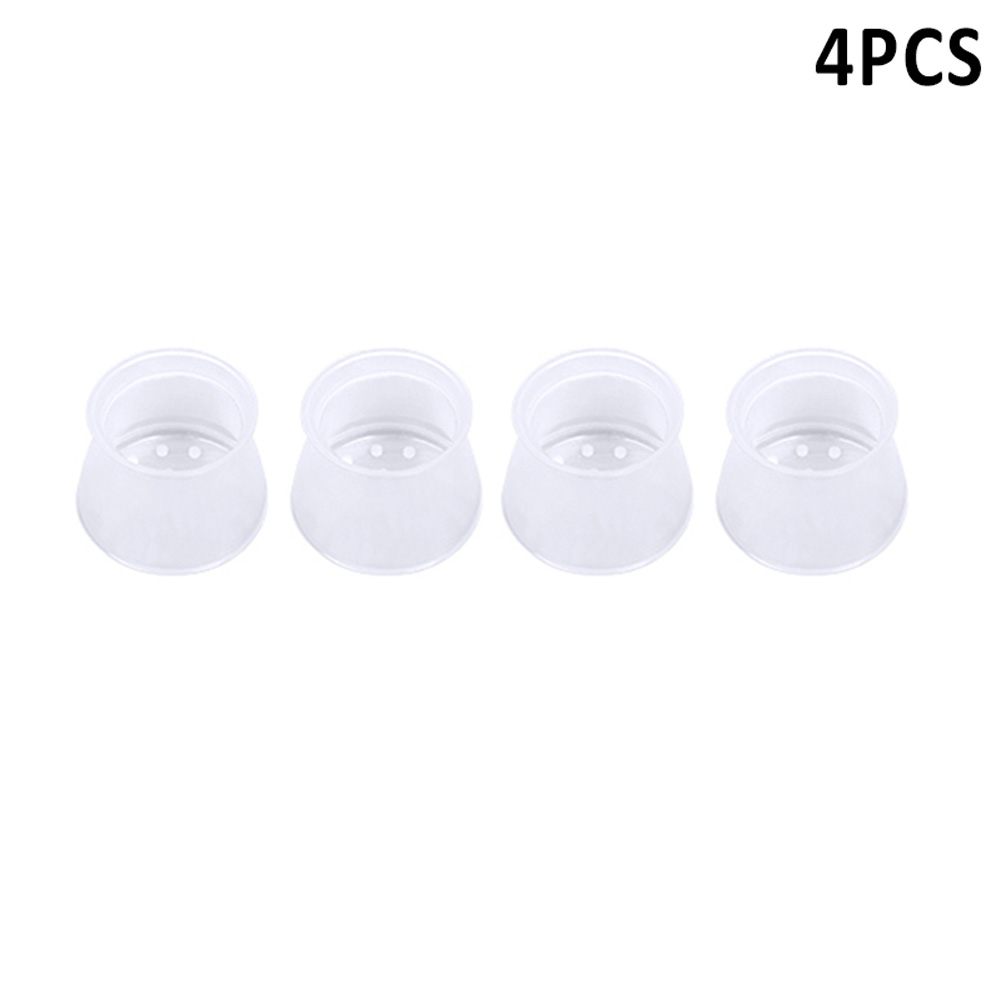 4/8/16 Pcs Furniture Table Chair Leg Floor Feet Cap Cover Protector Non-slip Table Leg Caps Foot Protection Bottom Cover P7Ding: Transparent 4pcs