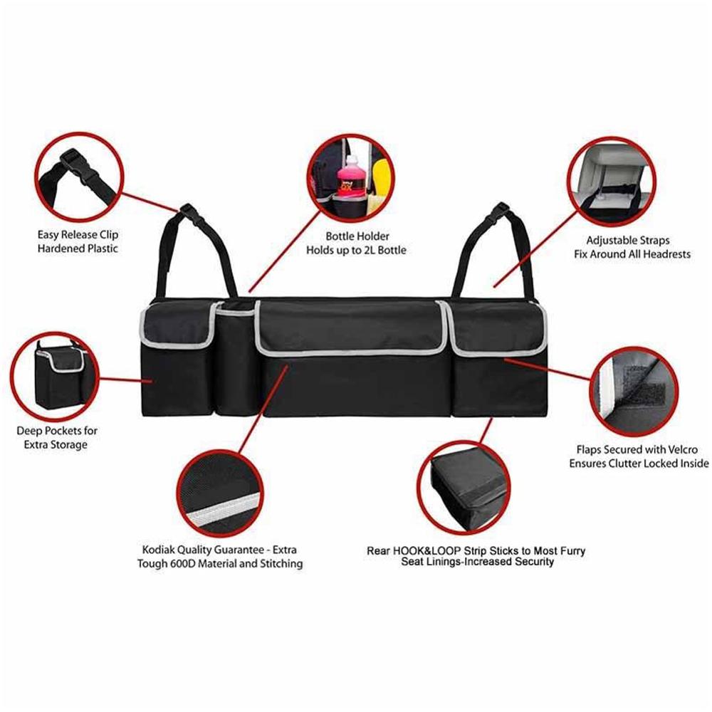 Auto gain de place suspendu pliable SUV voiture siège arrière sac de rangement coffre rangement organisateur boîte