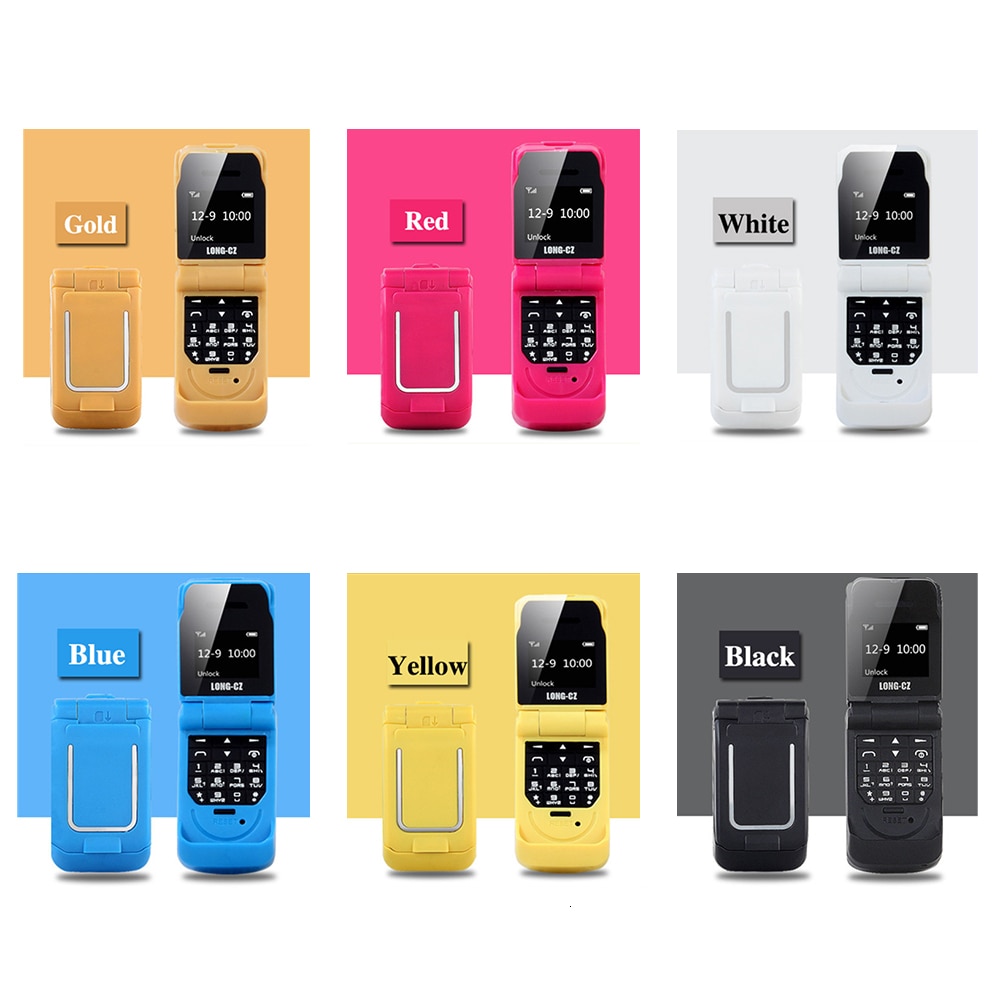 Clamshell Kleine Mini Flip Mobiele Telefoon Bluetooth Dialer Drukknop Gsm Goedkope Magic Voice Enkele Sim Unlock Mobiel