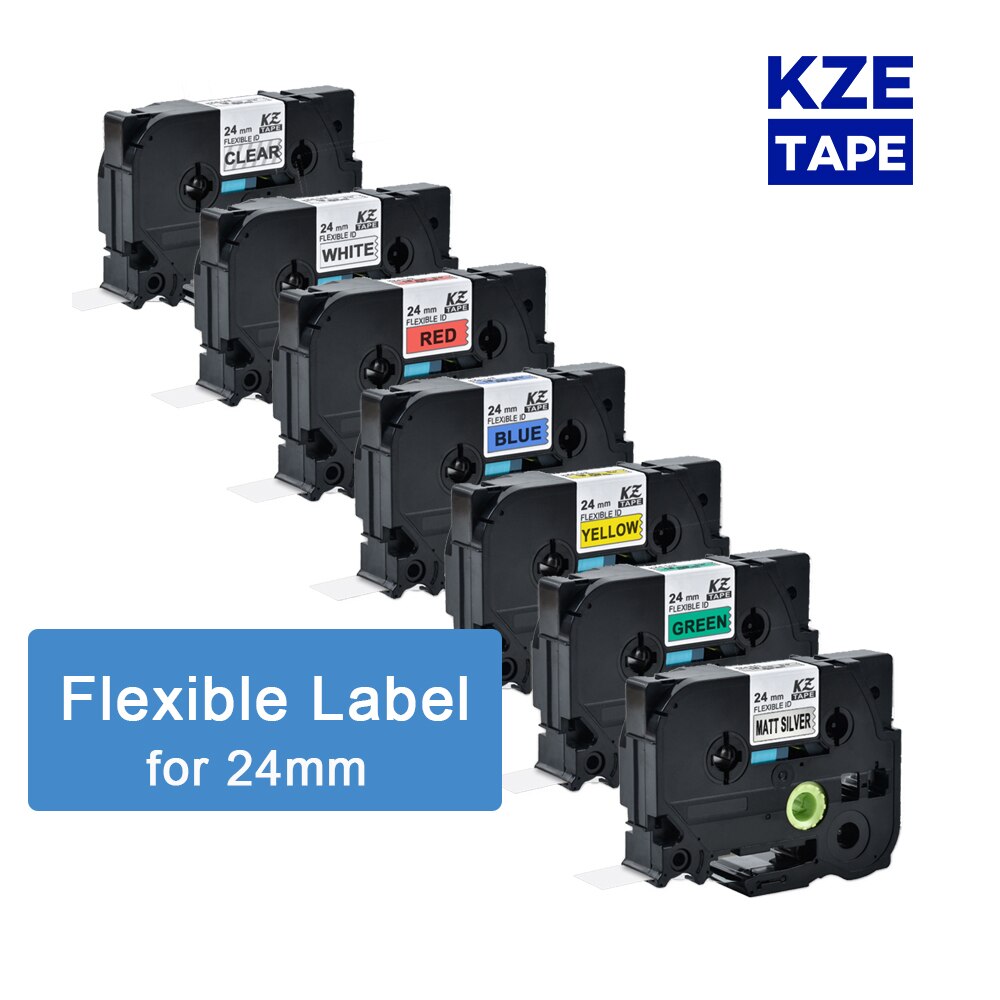 24Mm Brother Flexibele Kabel Label Tapes Tze-FX251 Multicolor Gelamineerd Label Tape Tze Tape Flexibele Label Voor P-Touch printers