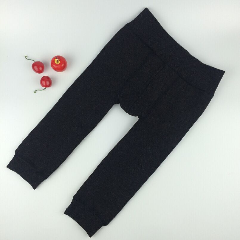 Peuter Jongen Meisje Broek Elastische Solid Casual Kids Broek Winter Kinderen Baby Broek Verdikking katoen Leggings: Black / 9m