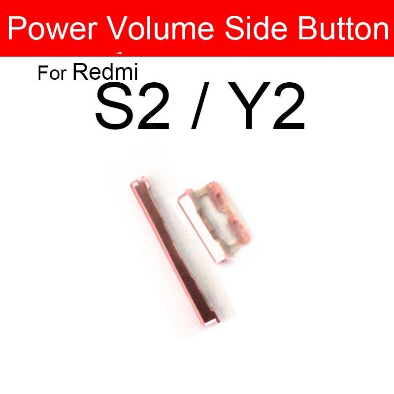 Power On/Off Side Button For Xiaomi Redmi Redmi S2 Y2 Y3 Volume Audio Control Side Key Button Repair Replacement Parts: Pink Redmi S2 Y2