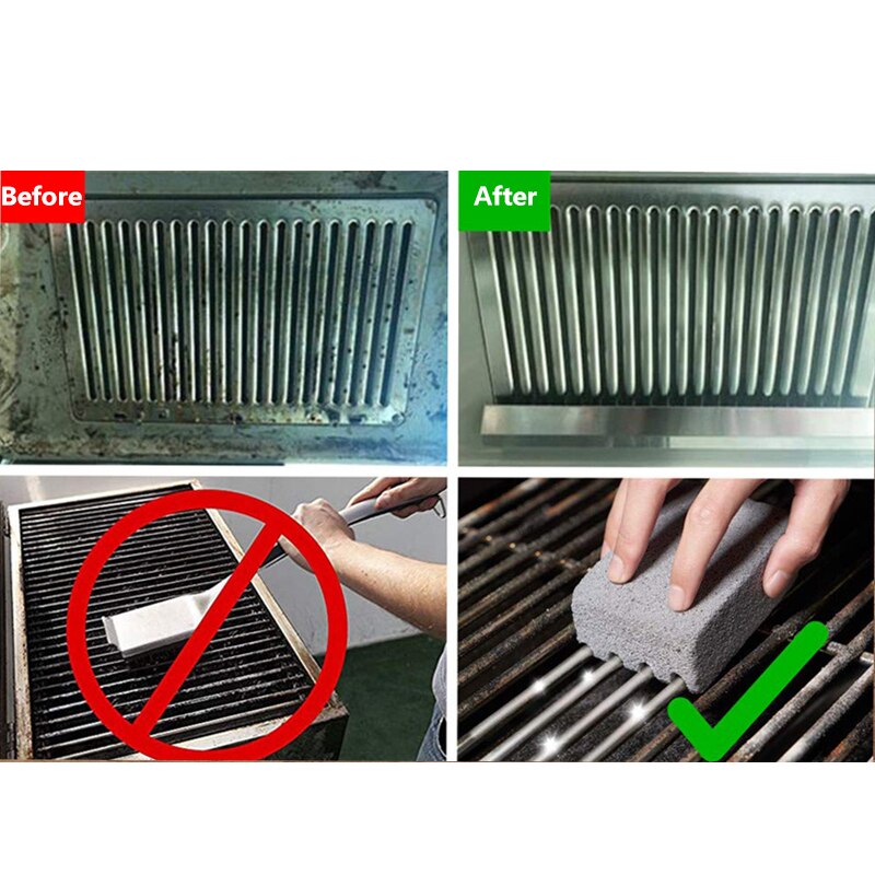 1Pcs Bbq Grill Schoonmaken Baksteen Blok Barbecue Borstel Bbq Rekken Vlekken Vet Schoon Gereedschap Keuken Gadgets Gebak Apparatuur