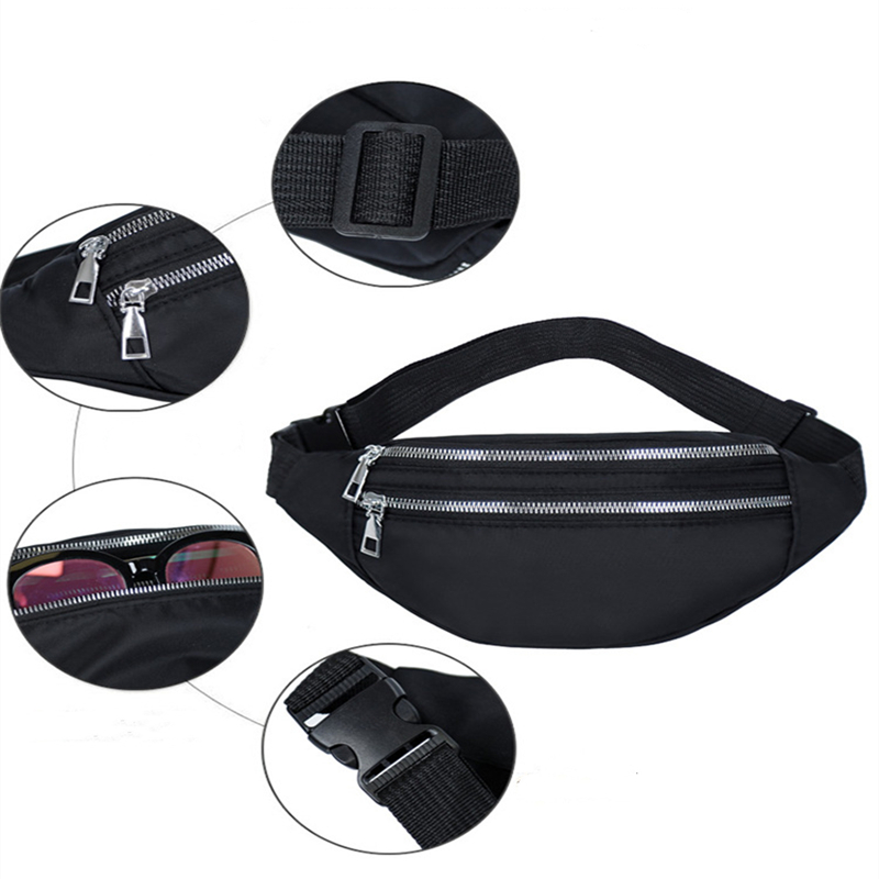 Waist Bag Women Men Waterproof Pocket Casual Chest Handbag Unisex Sports Travel Purse Plaid Waist Pack Belly Bags Case